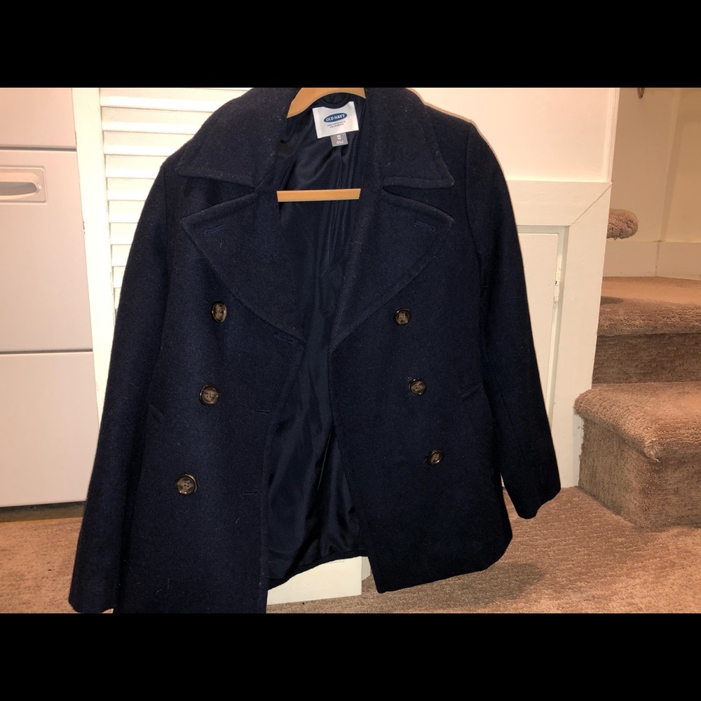 Navy peacoat